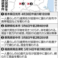 栃木、長野、群馬、福島の４県で山あいの民家が狙われた強盗事件を巡り、栃木、群馬、長野県警の合同捜査班は１５日、ベトナム国籍の男２人を窃盗未遂容疑などで逮捕