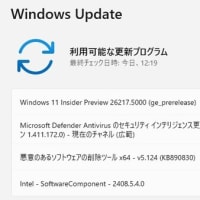 Windows 11 Canary チャンネルに Build 26217 が配信されてきました。
