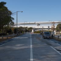 １月のレインボーブリッジ：ゆりかもめお台場海浜公園駅から歩行者遊歩道入口前へ　ＰＡＲＴ２