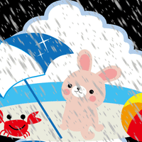 雨降り　