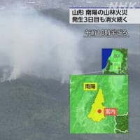 2024年5月4日に山形県南陽市で発生した山林火災は、発生から4日目の7日午後6時前にほぼ消し止められた