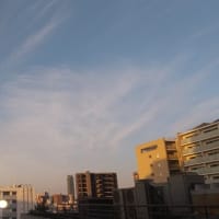 今朝の大阪天王寺区南の空に壮絶地震雲。