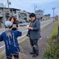 林芙美子の碑に献花