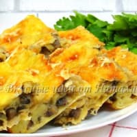Запеканка Из Лаваша с Курицей и Грибами. Очень Вкусно и Без заморочек с тестом! Пирог из Лаваша