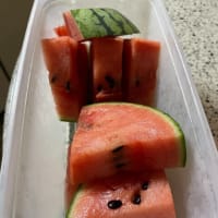 初物のスイカ