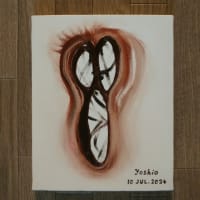 画家とネコ