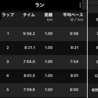 早朝ラン８ｋｍ & スイム１０００ｍ