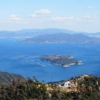 弥山の頂上からの眺め