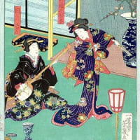 落合芳幾　　春色今様三十六会席