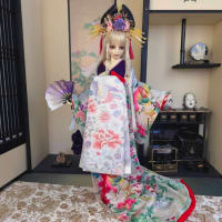 SD13少年用花魁着物セット：牡丹と雉
