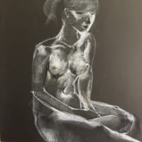 #nude pastel #black base #drauing #female beauty