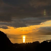 梅雨の不知火海の夕景　海浦にて
