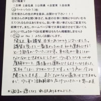 生徒さんからの『ご意見ハガキ』・・・・tokyo 代々木より　2015.9.5