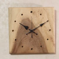 新作作品　木製時計【モンキーポッド】