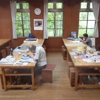 7月最後の教室　雨宿りする生き物を探す