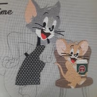 絽刺し・・トムとジェリー