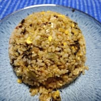 【07/06晩御飯】高菜五目炒飯、ネギ入れるの忘れたよぉXP