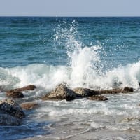 お天気がいいので娘と海までお散歩♪