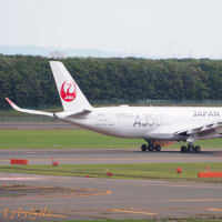 伝統の鶴丸　JAL　A350-900　JA02XJ機