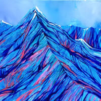 #blue mountain #oil painting #mt.sakurajima