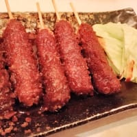 昔の矢場とん アスナル金山店　ロース串かつ（みそ）＋みそおでん5種盛り合わせ＋きゅうりと茗荷の浅漬け＋どて煮＋焼き豚＋西尾抹茶とバニラアイス