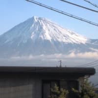 朝陽の富士山
