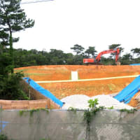 ７月１１日の美謝川切り替え工事と辺野古弾薬庫工事の様子