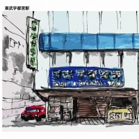 はがき絵　東武宇都宮駅