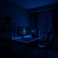 住まいと間取りの提案の中に暮らしの価値観に応じた過ごし方の設計、建築家が提案する空間美と機能性を両立したゲーミングルーム設計｜色彩計画・動線・排熱設計まで美しく快適な空間を創る技術。