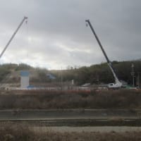 第二神明北線・石ヶ谷JCT付近の2025/2/11時点の工事状況（後）