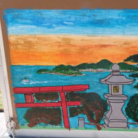 室積の白雲稲荷神社の絵を塗り直しました。