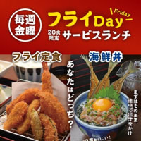 金曜日のランチは「小田原アジフライセンター 磯のや」に注目！絶対お得なフライデーサービスランチ！