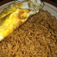 Pancit canton with egg
