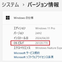 Windows 11 Dev チャンネルに 累積更新(KB5039314) が配信されてきました。