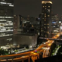 港区海岸のホテル21階の客室から見た夜景1