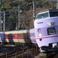 岡山の列車（特急やくも）