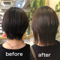 ショートヘアからウルフカットに変身しました。