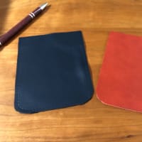 箸入れに続きレザーポーチ作り