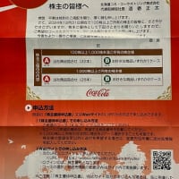 北海道コカ・コーラボトリングから株主優待をいただきました