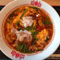 【桝元】元祖辛麺＋なんこつトッピング。
