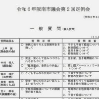 24/6/4(火)「阪南市議会令和６年第２回定例会」１日目