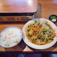 小田原市　寿英焼肉苑　カレー野菜炒め定食
