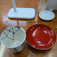 久しぶりの金継ぎ　　塗りのお椀修理も