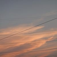 今日の空 朝と夕やけ