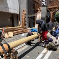 祇園祭　前祭　山鉾建て