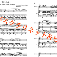 🎼楽譜 ショパン 別れの曲 バスクラリネット&ピアノ二重奏 初級用🎼