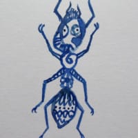 青い蟻の絵（悪魔天使ちゃーん）