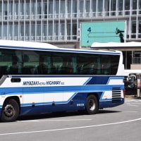 ２０２４年４月１９日、宮崎駅で撮影した高速バス