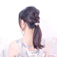 [Round face] This method is easy and cute./【丸顔さんへ】低めの位置に♪