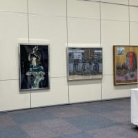 本庄市　県展入選作品展、飾り付けできました。